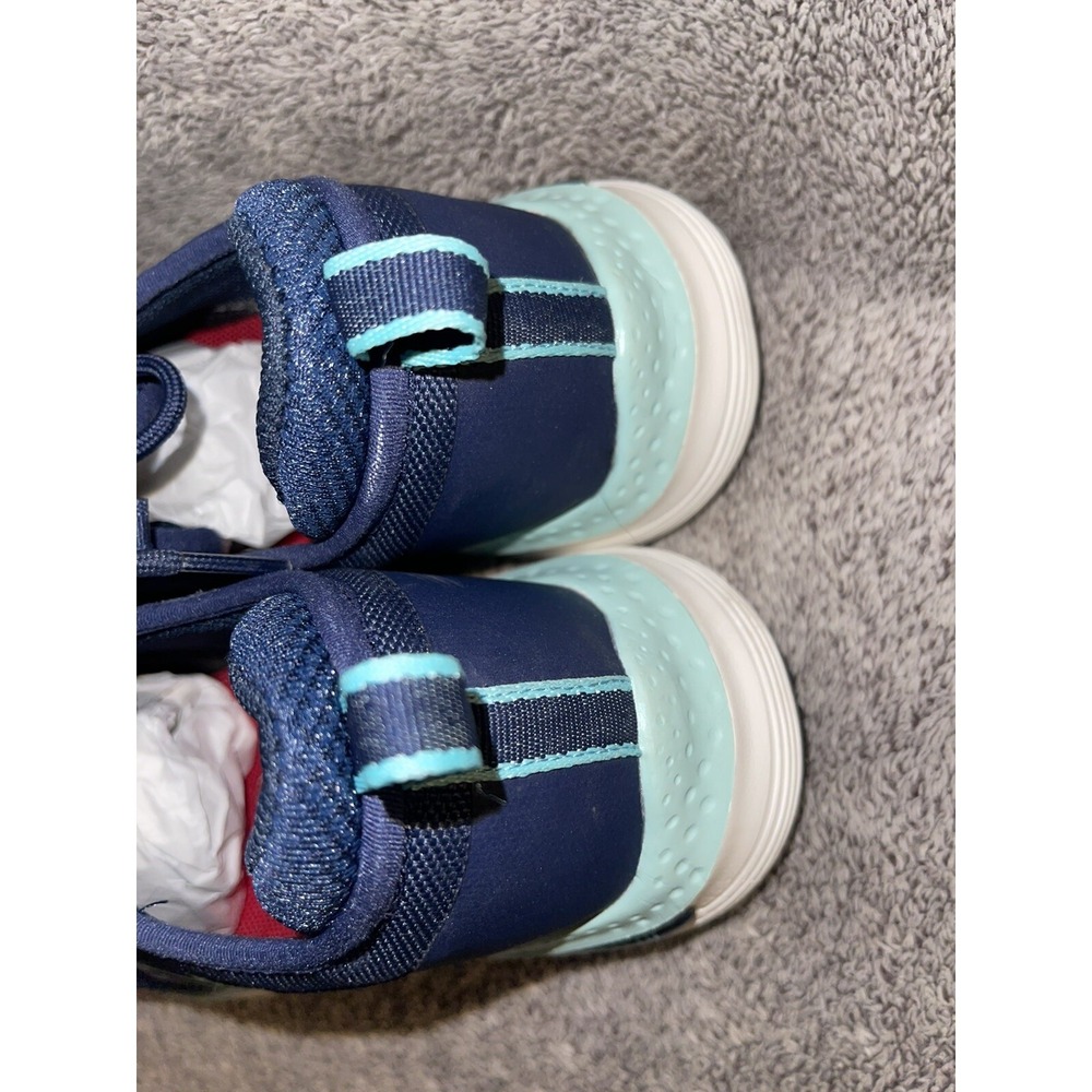 Skechers Navy Blue and Mint Green Women's Sneakers - Picture 3 of 7